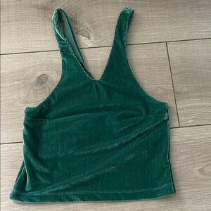 Urban Outfitters Green Fitted Crop Tank Top
